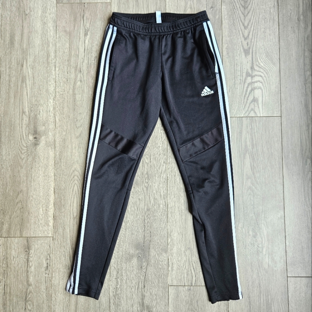 Adidas Women's Tiro Tapered Black Joggers Ankle Zip XS
